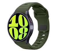 MoKo Cinturino Robusto Compatibile con Samsung Galaxy Watch 7 FE 6 5 4 40mm 44mm/Watch 6 Classic 43mm 47mm/5 Pro 45mm/4 Classic 42mm 46mm, Cinturini Sportivi di Ricambio in Silicone, Verde Militare