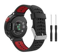 MoKo Cinturino Silicone Compatibile con Garmin Forerunner 235, BLACK & RED
