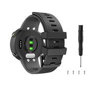 MoKo Cinturino di Ricambio Morbido Compatibile con Garmin Forerunner 45/Forerunner 45S/Swim 2, Braccialetti di Ricambio per Orologio in Silicone, Nero