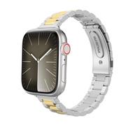 MoKo Cinturino Sottile in Metallo Compatibile con Apple Watch 41mm 40mm 38mm, Cinturino di Ricambio in Acciaio Inossidabile per iWatch Series SE 9 8 7 6 5 4 3 2 1 per Donna Uomo, null