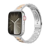 MoKo Cinturino Sottile in Metallo Compatibile con Apple Watch 41mm 40mm 38mm, Cinturino di Ricambio in Acciaio Inossidabile per iWatch Series SE 9 8 7 6 5 4 3 2 1 per Donna Uomo, null