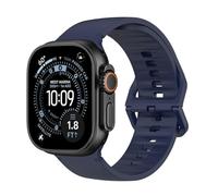MoKo Cinturino Sportivo Compatibile con Apple Watch Ultra 3/2/1 49mm,S11/S10 46mm,9/8/7 45mm,SE3/SE2/SE/6/5/4 44mm,3/2/1 42mm,Cinturino di Ricambio in Silicone Traspirante per Uomo Donna,Blu Notte