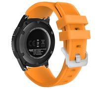 MoKo Cinturino Sportivo Compatibile con Samsung Galaxy Watch 3 45mm/Galaxy Watch 46mm/Gear S3 Frontier/S3 Classic, 22mm Cinturino di Ricambio in Silicone Morbido per Uomo Donna, Arancione