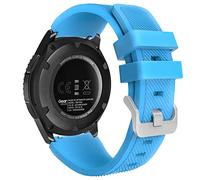 MoKo Cinturino Sportivo Compatibile con Samsung Galaxy Watch 3 45mm/Galaxy Watch 46mm/Gear S3 Frontier/S3 Classic, 22mm Cinturino di Ricambio in Silicone Morbido per Uomo Donna, Blu