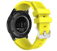 MoKo Cinturino Sportivo Compatibile con Samsung Galaxy Watch 3 45mm/Galaxy Watch 46mm/Gear S3 Frontier/S3 Classic, 22mm Cinturino di Ricambio in Silicone Morbido per Uomo Donna, Giallo
