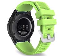 MoKo Cinturino Sportivo Compatibile con Samsung Galaxy Watch 3 45mm/Galaxy Watch 46mm/Gear S3 Frontier/S3 Classic, 22mm Cinturino di Ricambio in Silicone Morbido per Uomo Donna, Verde