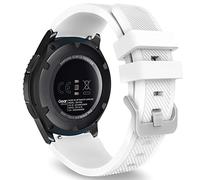 MoKo Cinturino Sportivo Compatibile con Samsung Galaxy Watch 3 45mm/Galaxy Watch 46mm/Gear S3 Frontier/S3 Classic, 22mm Cinturino di Ricambio in Silicone Morbido per Uomo Donna, Bianco