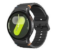MoKo Cinturino Sportivo Compatibile con Samsung Galaxy Watch 7 FE 6 5 4 40mm 44mm/Watch 6 4 Classic 43mm 47mm 42mm 46mm/5 Pro 45mm, Cinturino in Silicone Morbido per Donna Uomo, Nero