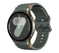 MoKo Cinturino Sportivo Compatibile con Samsung Galaxy Watch 7 FE 6 5 4 40mm 44mm/Watch 6 4 Classic 43mm 47mm 42mm 46mm/5 Pro 45mm, Cinturino in Silicone Morbido per Donna Uomo, Verde Militare