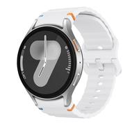 MoKo Cinturino Sportivo Compatibile con Samsung Galaxy Watch 7 FE 6 5 4 40mm 44mm/Watch 6 4 Classic 43mm 47mm 42mm 46mm/5 Pro 45mm, Cinturino in Silicone Morbido per Donna Uomo, Bianco