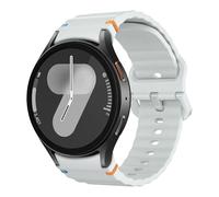 MoKo Cinturino Sportivo Compatibile con Samsung Galaxy Watch 7 FE 6 5 4 40mm 44mm/Watch 6 4 Classic 43mm 47mm 42mm 46mm/5 Pro 45mm, Cinturino in Silicone Morbido per Donna Uomo, Grigio Chiaro