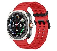 MoKo Cinturino Sportivo Compatibile con Samsung Galaxy Watch Ultra 47mm (2024) per Uomo Donna, Cinturino di Ricambio in Silicone Morbido e Traspirante, Galaxy Watch Ultra Cinturino, Rosso