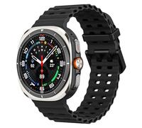 MoKo Cinturino Sportivo Compatibile con Samsung Galaxy Watch Ultra 47mm (2025/2024) per Uomo Donna, Cinturino di Ricambio in Silicone Morbido e Traspirante per Galaxy Watch 7 Ultra, Nero