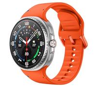 MoKo Cinturino Sportivo per Samsung Galaxy Watch 8 40mm 44mm/Galaxy Watch 8 Classic 46mm, Cinturino di Ricambio in Morbido Silicone per Uomo Donna, M/L, Arancione