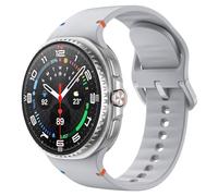 MoKo Cinturino Sportivo per Samsung Galaxy Watch 8 40mm 44mm/Galaxy Watch 8 Classic 46mm, Cinturino di Ricambio in Morbido Silicone per Uomo Donna, M/L, Grigio Chiaro