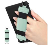 MoKo Cinturino Universale per 6" - 8" E-Reader e Tablet, Cinturino Morbido da Mano Supporto Leggero con Fascetta Elastica Impugnatura per Tablet ad Alta Elasticità, Verde Tequila con Motivo a Litchi