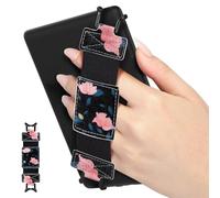 MoKo Cinturino Universale per 6" - 8" E-Reader e tablet, Cinturino Morbido da Mano Supporto Leggero con Fascetta Elastica Impugnatura per Tablet ad Alta Elasticità, Nero & Rosa