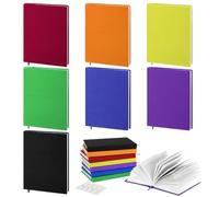 MoKo Copertina per Libri, 7PZ Cover Protettiva per Libri in Tessuto Elastico Copertina per Libri da Lettura Estensibile e Riutilizzabile Protezione per Libri Scolastici fino a 25×32cm, Tinta Unita