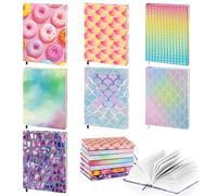 MoKo Copertina per Libri, 7PZS Cover Protettiva per Libri in Tessuto Elastico Copertine Estensibile e Riutilizzabile Protezione Libro Scolastici fino a 25×32cm, Motivo a Squame di Pesce