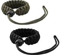 MoKo Universale Digitale Fotocamera Fatto a Mano Cotone Cinturino da Polso Cinghia Reflex per Nikon/Canon/Sony/Panasonic/SLR/DSLR, (2 Pezzo) Cordino da Polso - Extra Forte e Duraturo - Nero + Verde