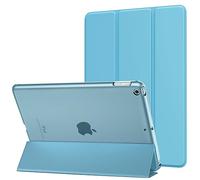 MoKo Cover Compatibile con 2018/2017 iPad 9.7 6th/5th Generazione, Ultra Sottile Leggero Custodia in Tri-Fold Auto Sveglia/Sonno con Retro Semi-Trasparente Rigido, Blu Nebbioso