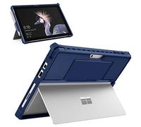 MoKo Cover compatibile con Microsoft Surface Pro 7 / Pro 6 / Pro 5 / Pro 2017 / Pro 4 / Pro LTE, custodia protettiva robusta tutto in uno con portapenne, braccialetto, compatibile con tastiera QWERTY