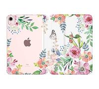 MoKo Cover Compatibile con Nuovo iPad Mini 7 (A17 Pro) 2024, Custodia iPad Mini 6a Generazione 2021 (8,3 pollici), Custodia iPad Mini 6, TPU Cover Posteriore per iPad Mini 7, Fiori Fragranti