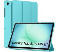 MoKo Cover Custodia Compatibile con Samsung Galaxy tab A11+ Plus 11 Pollici 2025/Galaxy Tab A9+ Plus 11 Pollici 2023, Retro in PC Rigido Semi-Trasparente, Auto Sveglia/Sonno, Azzurro