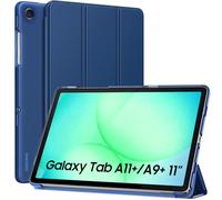 MoKo Custodia per Galaxy Tab A9+/A9 Plus 11 Pollici 2023, Cover Protettiva Sottile con Supporto e Retro Rigido Traslucido in PC per Tab A9 Plus SM-X210/X216/X218, Auto Sveglia/Sonno, Blu Marino