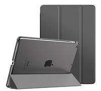 MoKo Custodia per iPad di 9a generazione 2021/8a generazione 2020/7a generazione 2019, iPad 10.2 - Custodia sottile con supporto e protezione posteriore satinata traslucida, grigio siderale