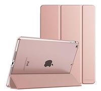 MoKo Cover per Nuovo iPad 9a Gen. 2021 / 8a Gen. 2020 / 7a Gen. 2019, iPad 10.2 Case Ultra Sottile Leggero in Tri-Fold Auto Sveglia/Sonno con Retro Semi-Trasparente RigidoOro Rosa