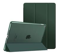 MoKo Cover Custodia Per iPad 9a/8a/7a Gen. 2021/2020/2019, Verde notte | Cover Custodia Per iPad 10.2'', Ultra Sottile Leggero in Triplice Auto Sveglia/Sonno con Retro Semi-trasparente Rigido