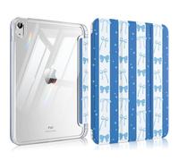 MoKo Cover Custodia per iPad A16, iPad 11/10 Gen 11/10.9", Fiocco Blu
