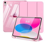 MoKo Cover Custodia per iPad A16, iPad 11/10 Gen 11/10.9", Fiore Rosa