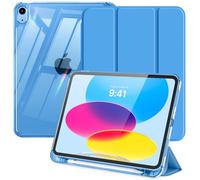 MoKo Cover Custodia per iPad A16, iPad 11/10 Gen 11/10.9 Pollici, Onda Blu