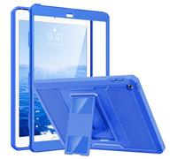 MoKo Cover per iPad 9.7 2018/2017, iPad 6ª Generazione/iPad 5ª Generazione, Custodia Coperta Protettiva Anti-Urti e Sporco con Pellicola Integrata & Supporto per iPad 9.7", Onda Blu