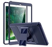 MoKo Cover per iPad 9.7 2018/2017, iPad 6ª Generazione/iPad 5ª Generazione, Custodia Full Body Coperta Protettiva Anti-Urti e Sporco con Pellicola Integrata & Supporto per iPad 9.7 Pollici, Blu Scuro