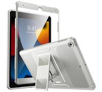 MoKo Cover per iPad 9a generazione 2021 / iPad 8a Gen 2020 / 7a Gen 2019, Custodia Full Body Coperta Protettiva Anti-urti Protezione Completa e Sporco con Pellicola Integrata, Grigio Chiaro