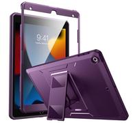 MoKo Cover per iPad 9a generazione 2021 / iPad 8a Gen 2020 / 7a Gen 2019, Custodia Full Body Coperta Protettiva Anti-urti Protezione Completa e Sporco con Pellicola Integrata, Viola Scuro