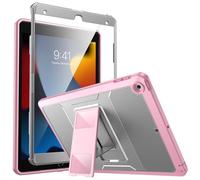 MoKo Cover per iPad 9a generazione 2021 / iPad 8a Gen 2020 / 7a Gen 2019, Custodia Full Body Coperta Protettiva Anti-urti Protezione Completa e Sporco con Pellicola Integrata per iPad 10.2,Grigio/Rosa
