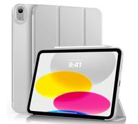 MoKo Cover per iPad (A16) 11a/10a Gen. (2025/2022), Argento | Cover Protettiva Sottile a Tre Pieghe Supporto, Caso Smart Folio con Retro TPU Morbido Touch ID Sveglia/Sonno