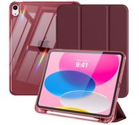 MoKo Cover per iPad A16, iPad 11/10 Gen 11/10.9", Vino Rosso