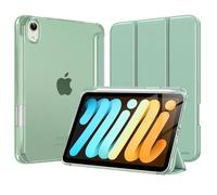 MoKo Cover per iPad Mini 7 A17 Pro, iPad Mini 6a Gen 8,3", Verde Agave | Portapenna, Retro in PC Rigido Traslucido, Supporto Multi-angolo, Leggero, Antigraffio, Sospensione/Risveglio Automatico