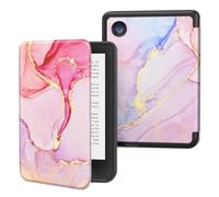 MoKo Cover per Kobo Clara BW/Clara Colour 2024 / Clara 2E 6" 2022, Custodia Protettiva per Lettore Ebook in TPU Morbido Ultra Sottile Leggera con Funzione Auto Wake/Sleep, Marmorizzato Rosa Chiaro