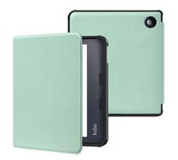 MoKo Cover per Kobo Libra Colour 7 Pollici 2024, Custodia Protettiva per Lettore Ebook in TPU Morbido Ultra Sottile Leggera con Funzione Auto Wake/Sleep, Verde Tequila con Motivo a Litchi