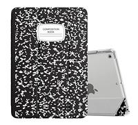 MoKo Cover per Nuovo iPad 9 2021 / iPad 8 2020 / iPad 7 2019, iPad 10.2 Case Ultra Sottile Leggero Custodia in Tri-fold Auto Sveglia/Sonno con Retro Semi-trasparente Rigido, Quaderno Nero