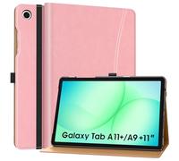 MoKo Cover per Samsung Galaxy Tab A11+ Plus 11 Pollici 2025/ A9+ Plus 2023, Multi-Angolo Custodia per Galaxy Tab A11+/ A9+ con Cinghia a Mano, Tasca, Auto Sveglia/Sonno, Rosa Cannella