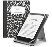 MoKo Custodia Compatibile con 6-7“ Tablet, Schermo da, Magnete Riattivazione e Standby, con Supporto Verticale e Cinturino per Presa a Mano, Taccuino Nero