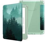 MoKo Custodia Compatibile con 6 Pollici Kindle 11a Generazione 2024/2022 & Versione Internazionale, Cover Leggera con per eBook Reader in TPU Morbido Auto Sveglia/Sonno per Kindle 2024, Foresta Verde