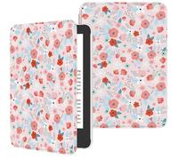 MoKo Custodia Compatibile con 6 Pollici Nuovo Kindle 11a Generazione 2024/2022 & Versione Internazionale, Cover Leggera con Auto Sveglia/Sonno per Kindle 2024 11a Gen e-Reader, Primavera rosa